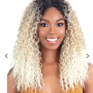 Curly Ombre Lace Front Blonde Wig